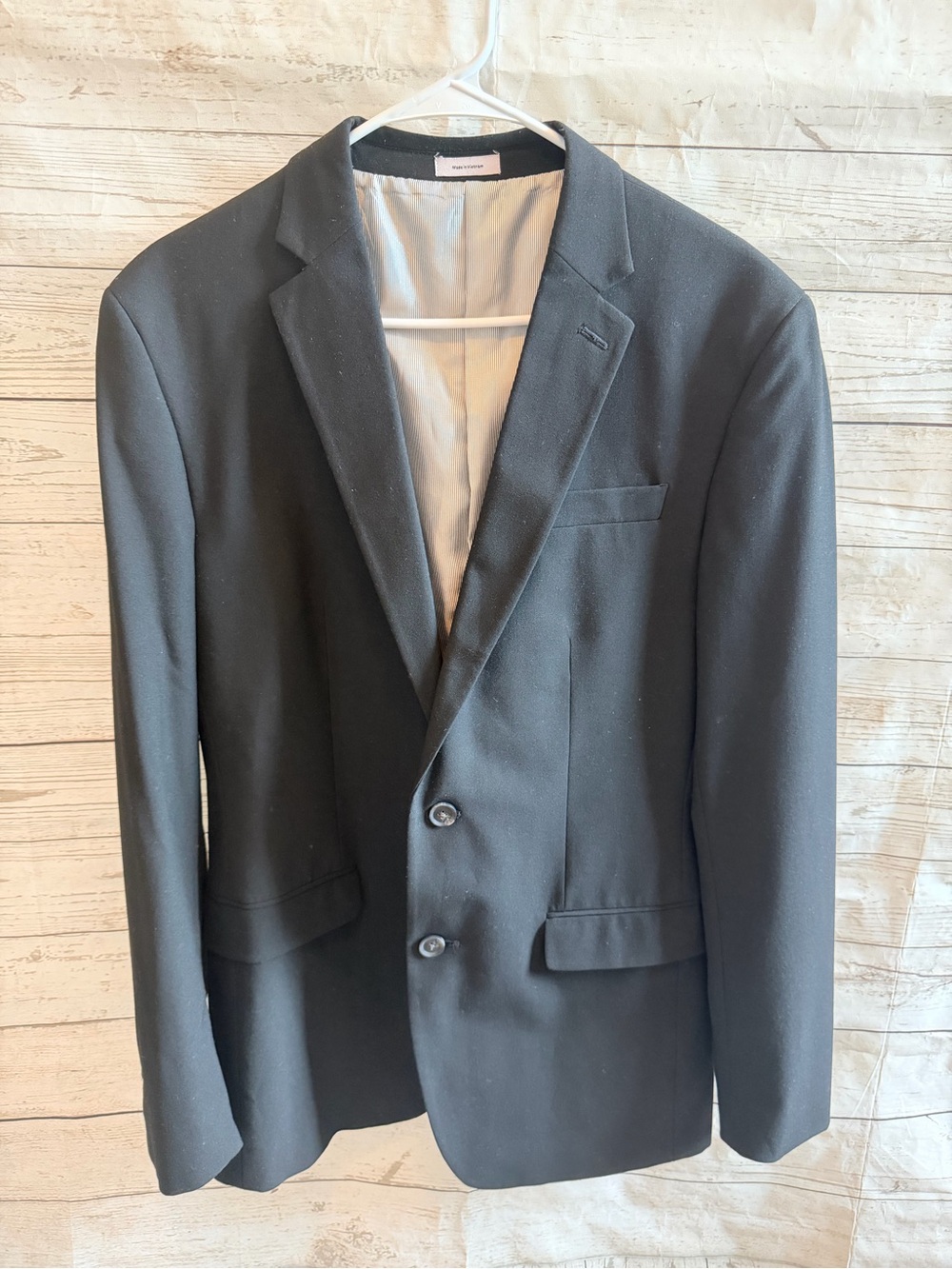 jf j.ferrar Men's Black Two-Button Sport Coat